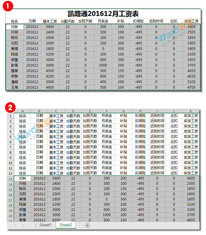 财务必备知识：如何用Excel制作工资条